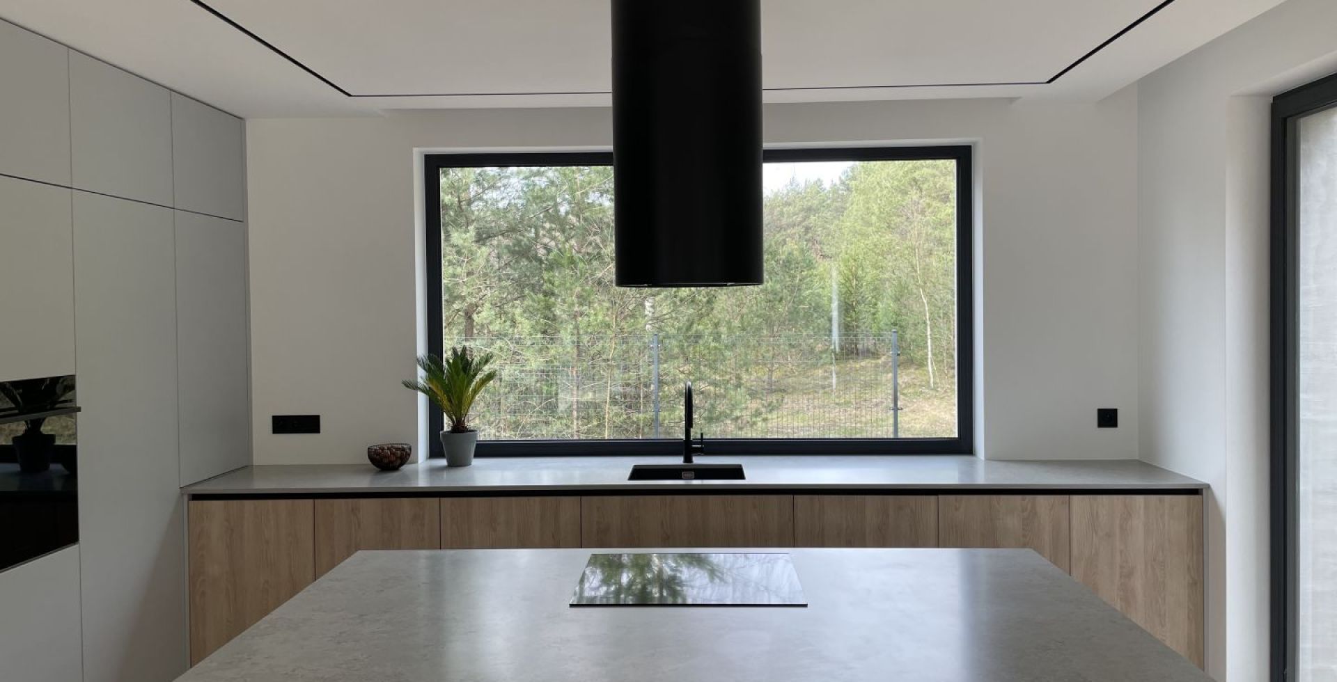 Hota insula Cylindro Black Matt - Negru Mat - Aranjament 114