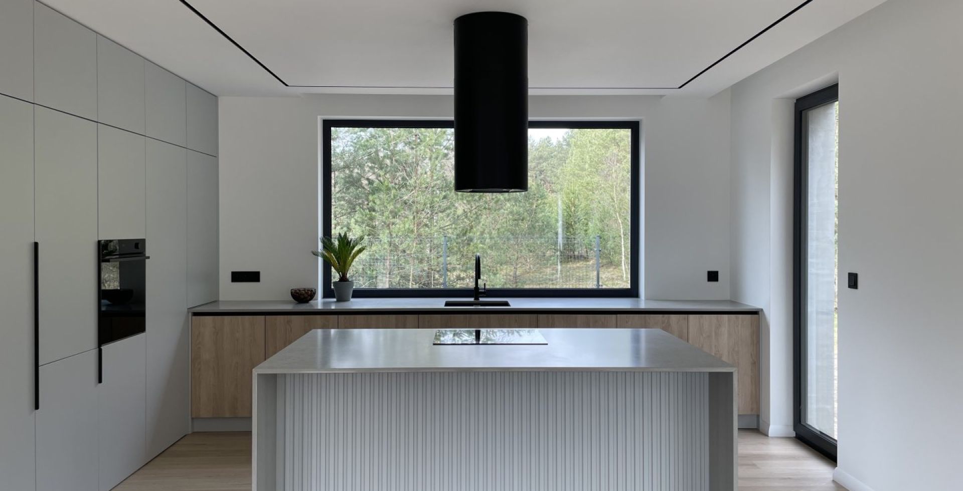 Hota insula Cylindro Black Matt - Negru Mat - Aranjament 117