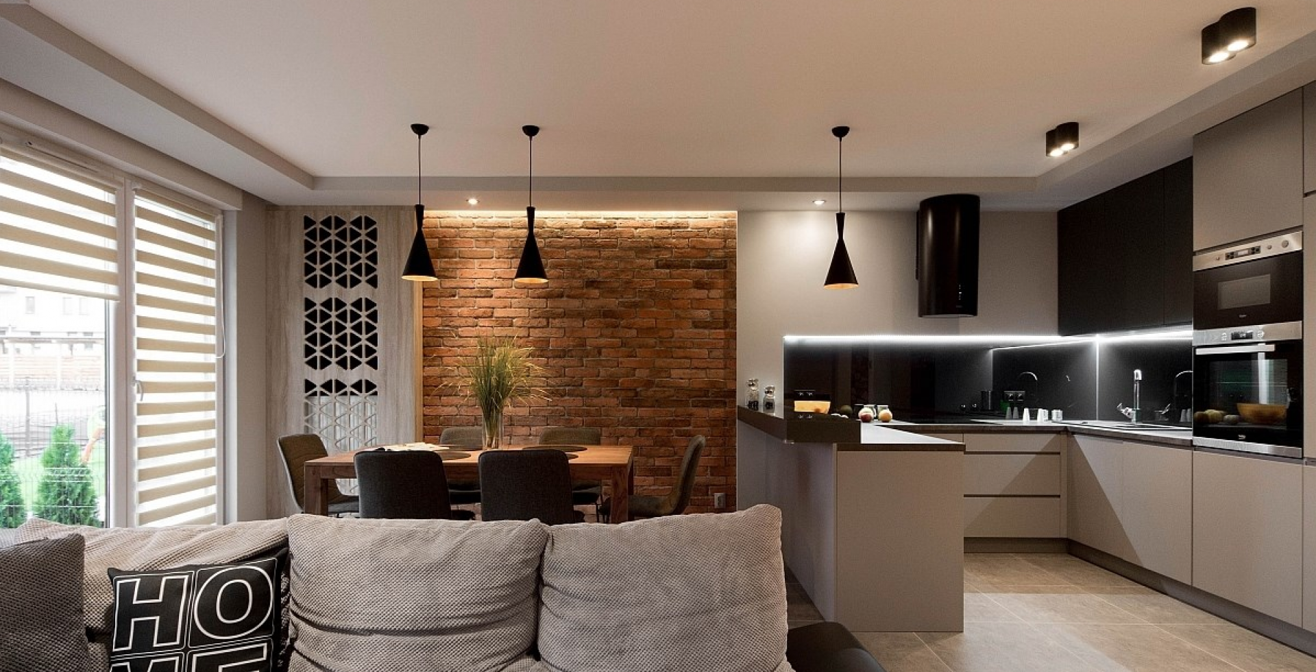 Hota decorative Cylindro OR Black Matt - Negru Mat - Aranjament 2