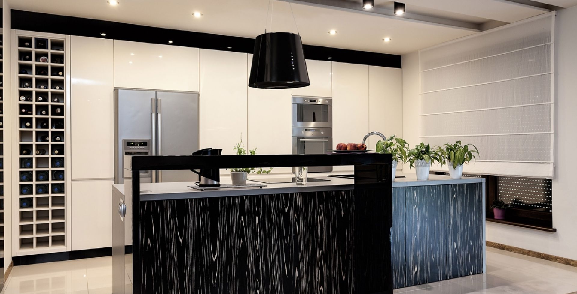 Hota insula Ameris Black Matt - Negru Mat - Aranjament