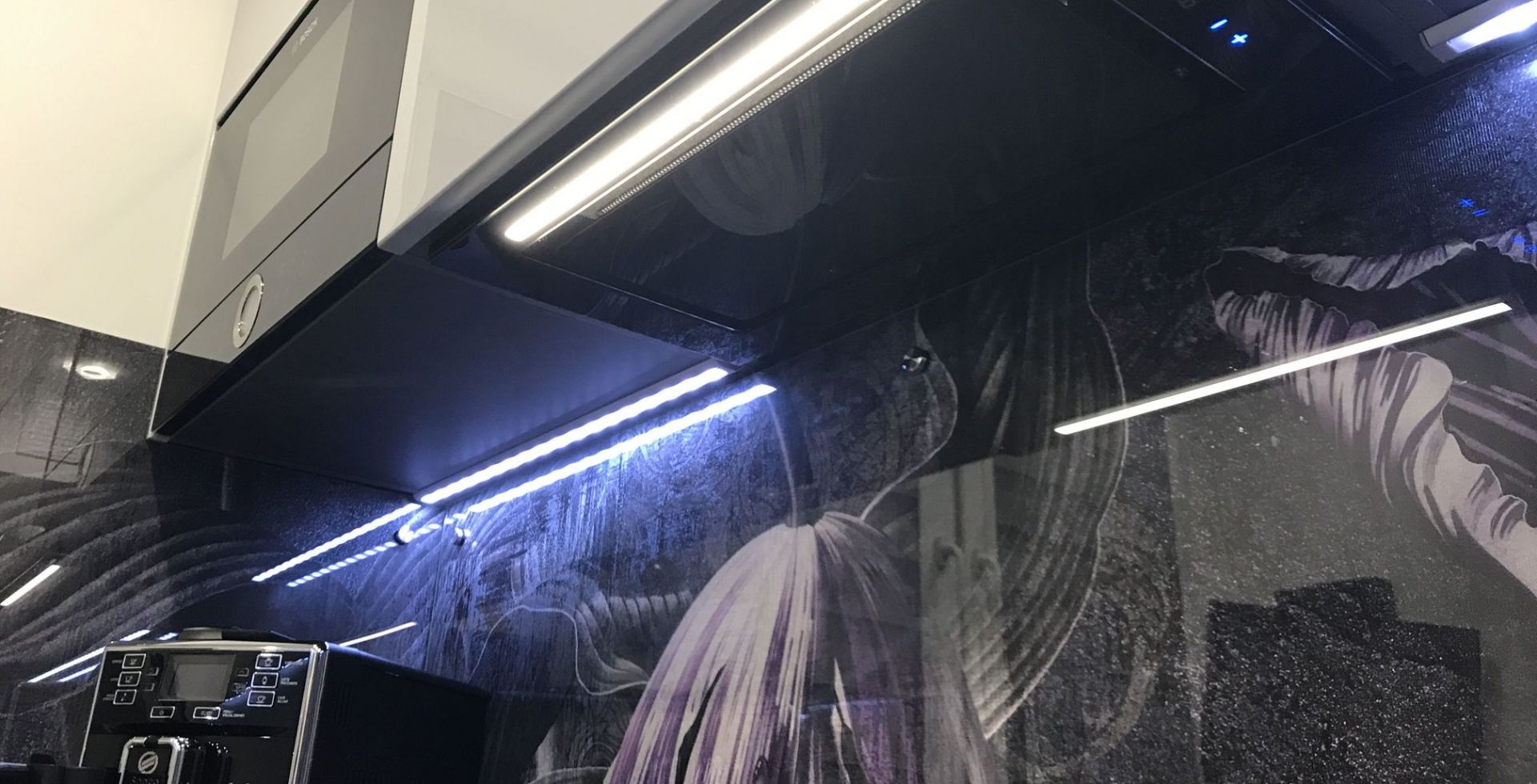 Hota Incorporabile Lando Glass Black - Negru - Aranjament 8