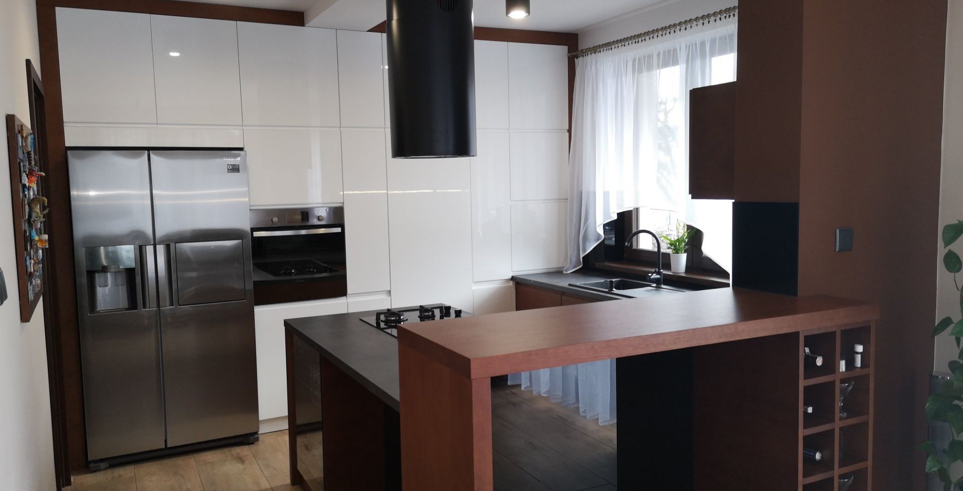 Hota insula Cylindro Black Matt - Negru Mat - Aranjament 11