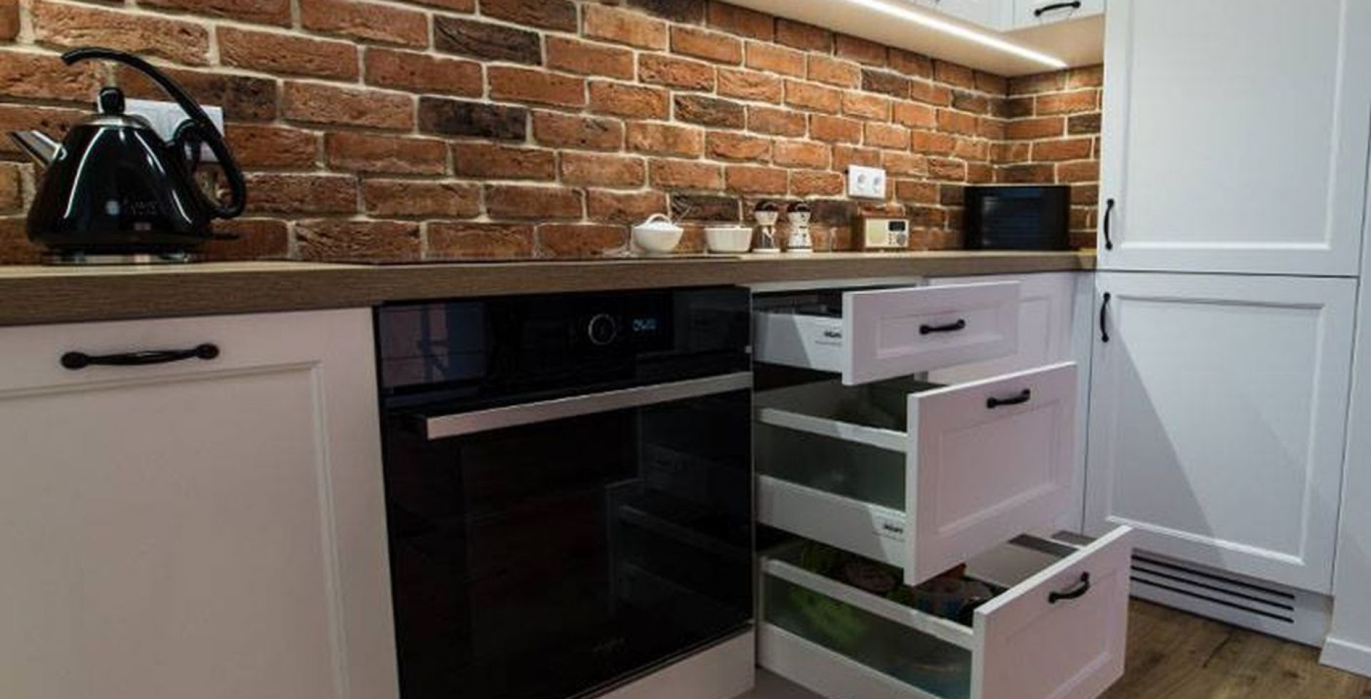 Hota Incorporabile Lando Glass White - Alb - Aranjament 2