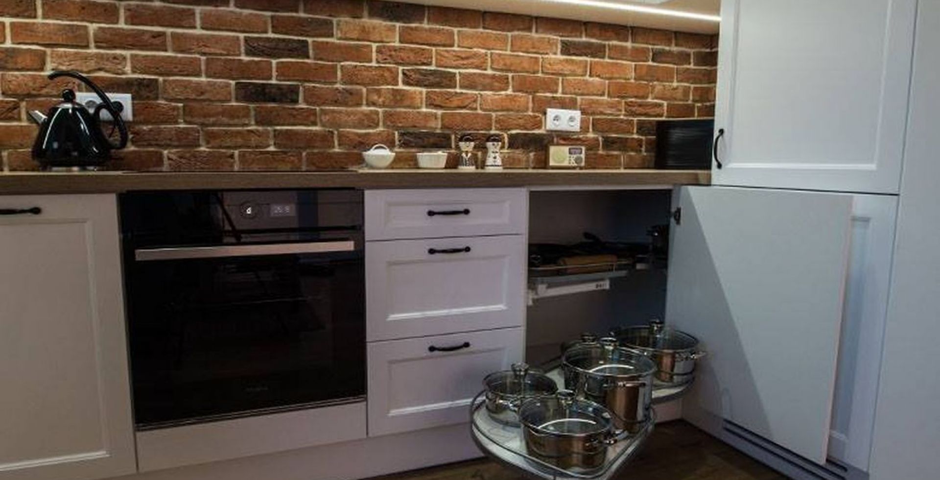 Hota Incorporabile Lando Glass White - Alb - Aranjament