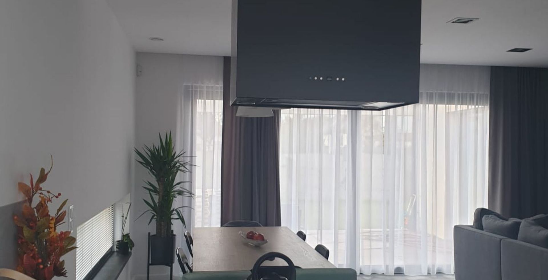 Hota insula Quadro Max Black Matt - Negru Mat - Aranjament 3