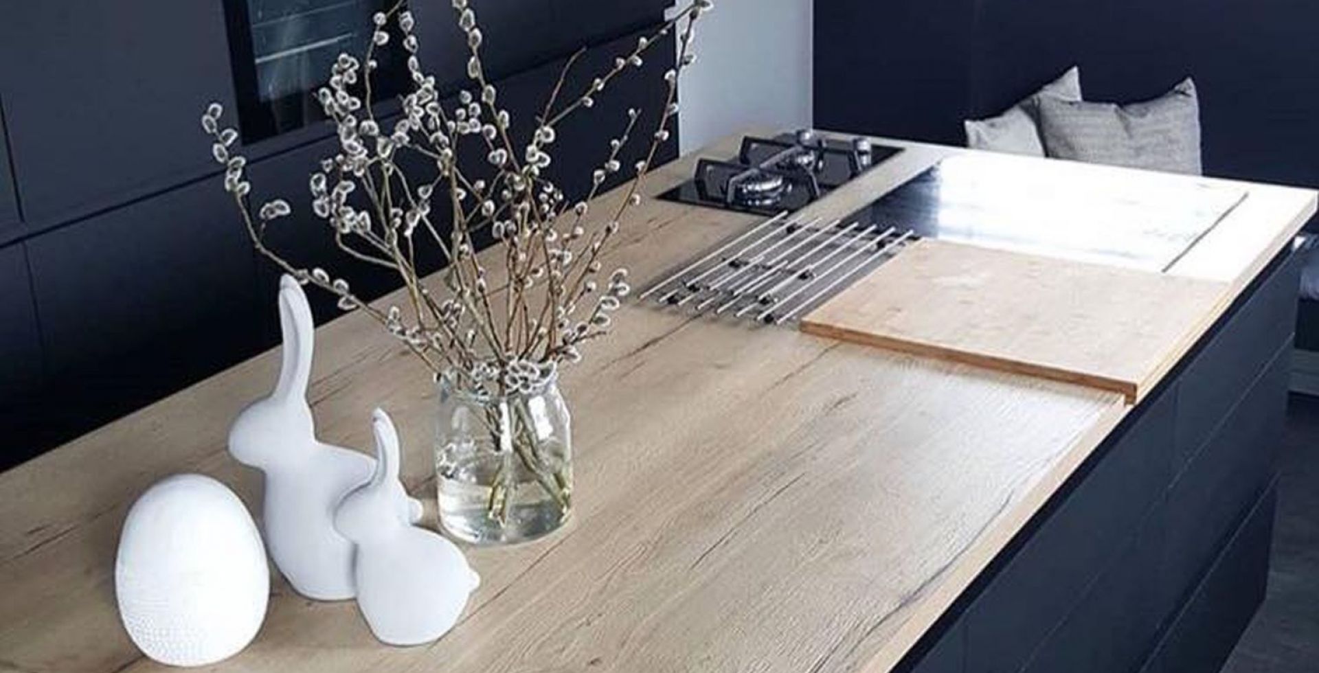 Hota insula Decor Island Black Matt - Negru Mat - Aranjament 17