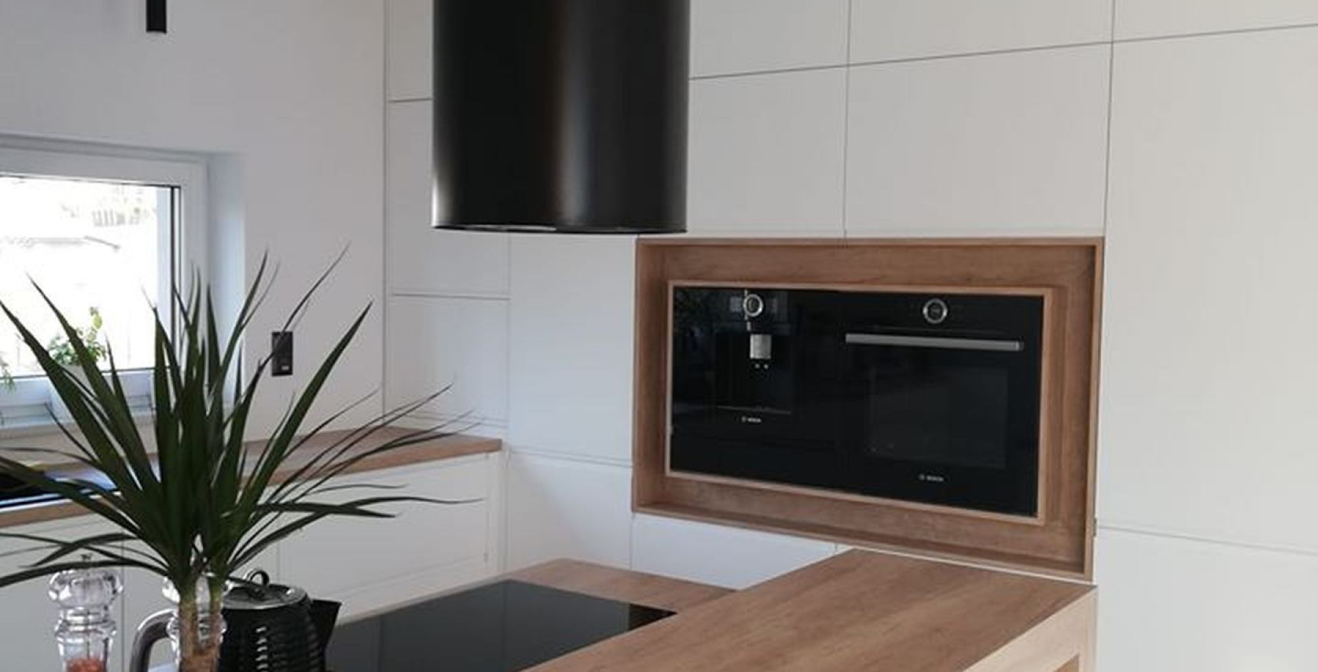 Hota insula Cylindro Black Matt - Negru Mat - Aranjament 14