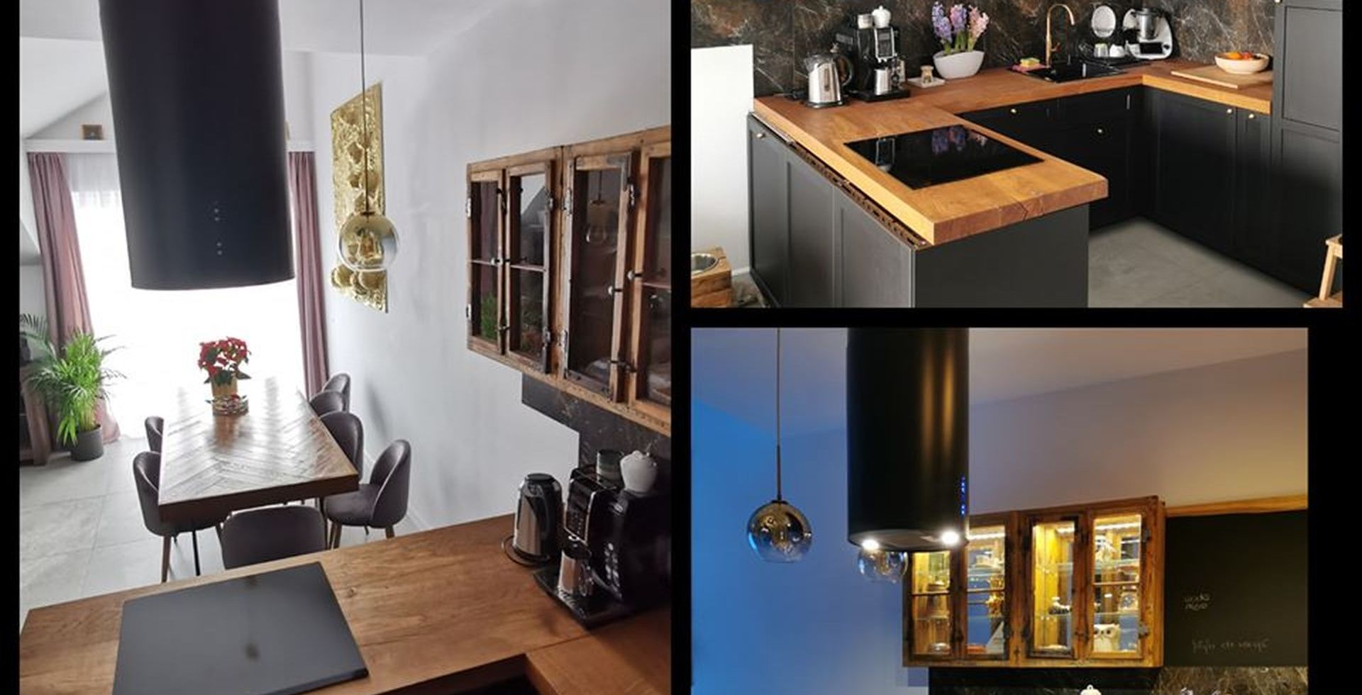 Hota insula Cylindro Black Matt - Negru Mat - Aranjament 15