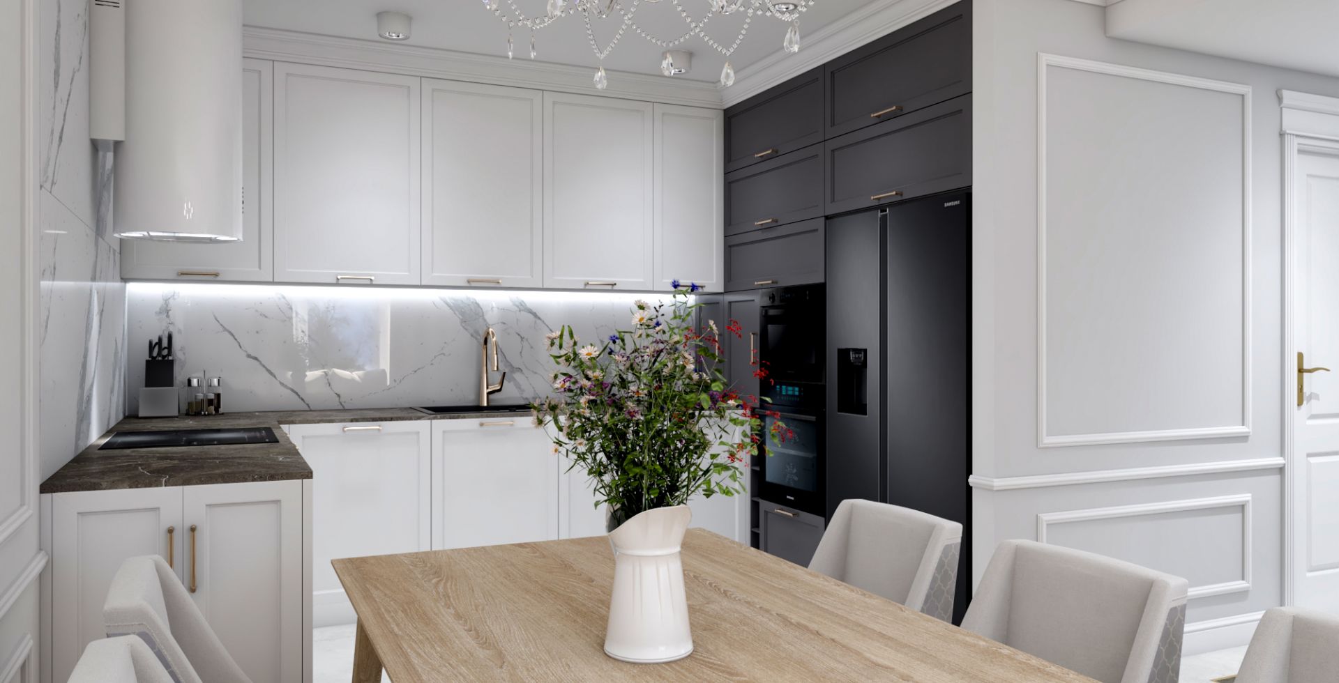 Hota decorative Cylindro OR White Matt - Alb Mat - Aranjament 12