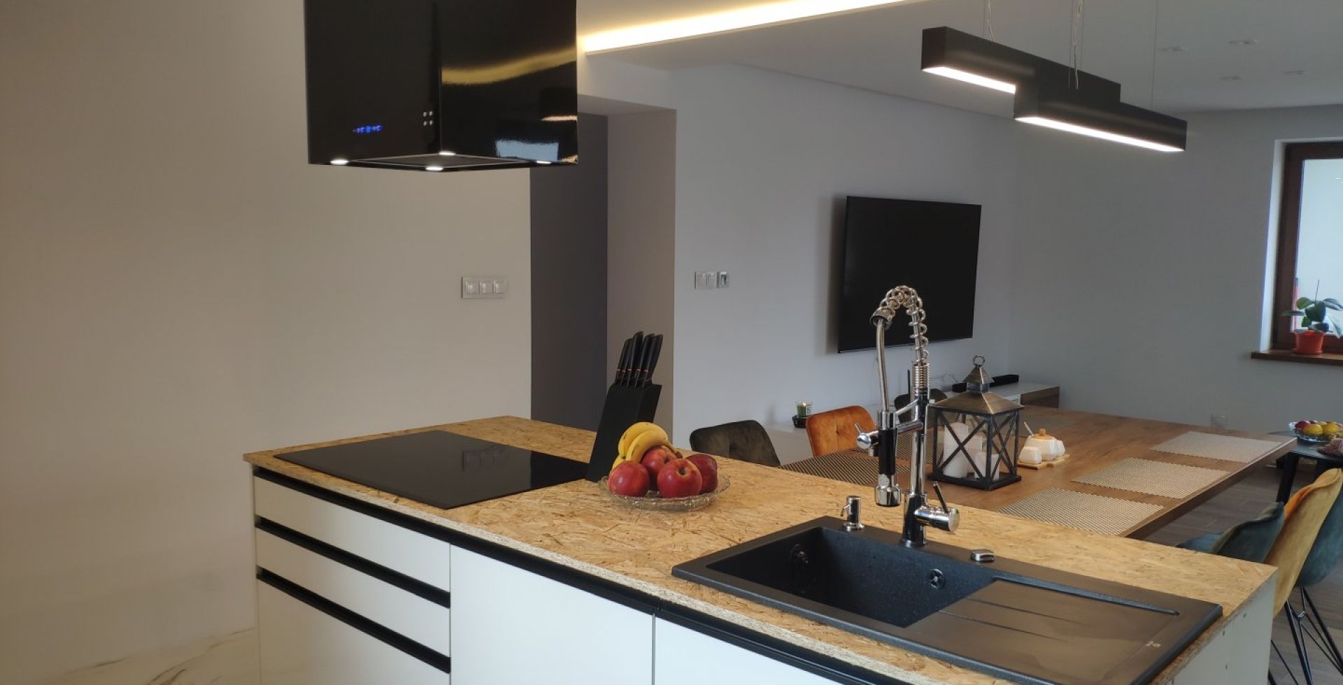 Hota insula Quadro Max Black Matt - Negru Mat - Aranjament 6