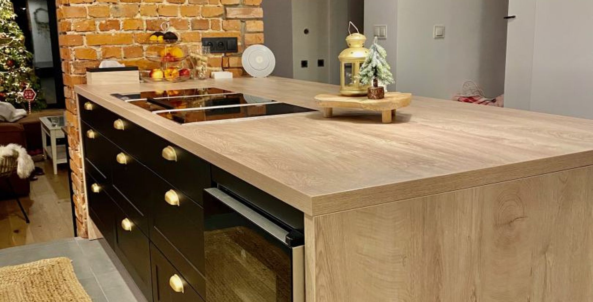 Hota insula Decor Island Black Matt - Negru Mat - Aranjament