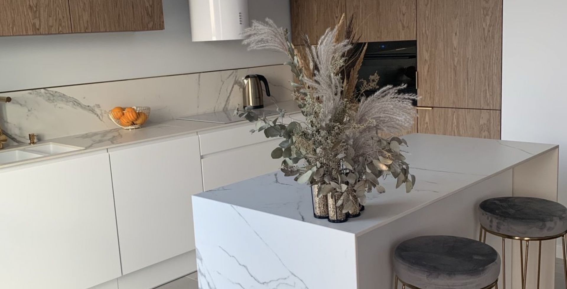 Hota decorative Cylindro OR White Matt - Alb Mat - Aranjament 19