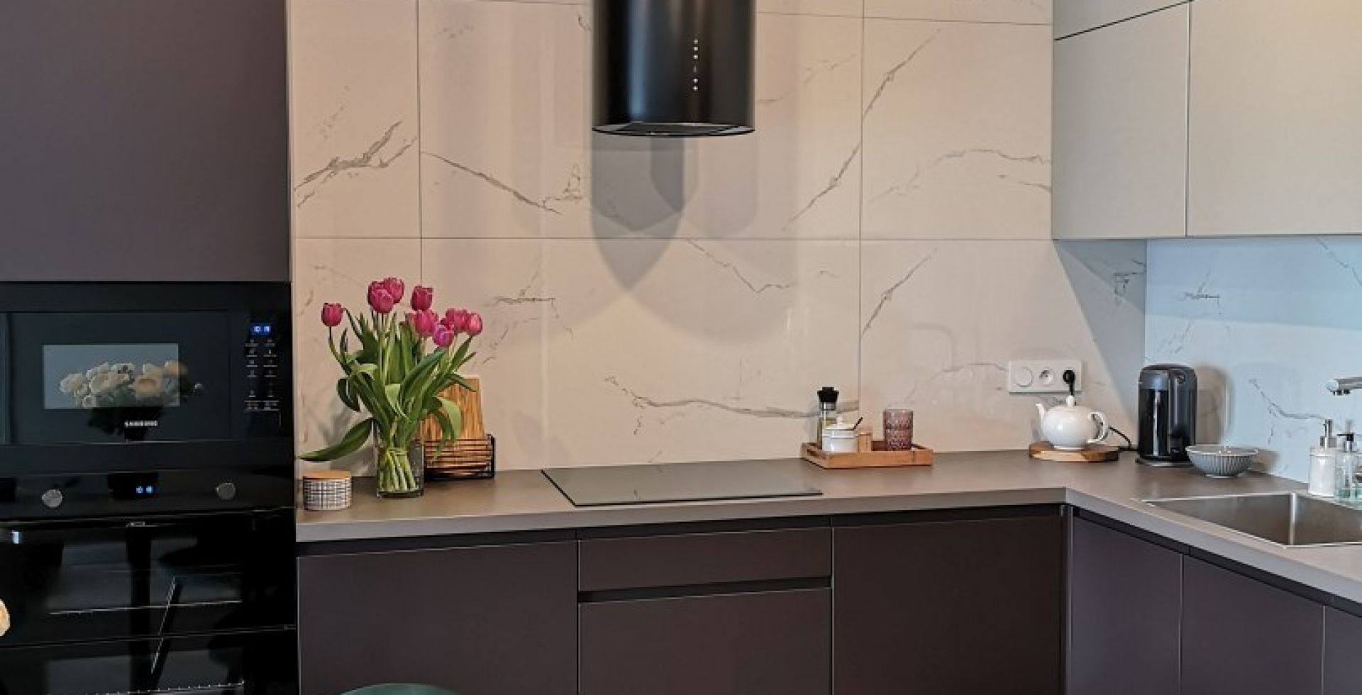 Hota decorative Cylindro OR Black Matt - Negru Mat - Aranjament 16