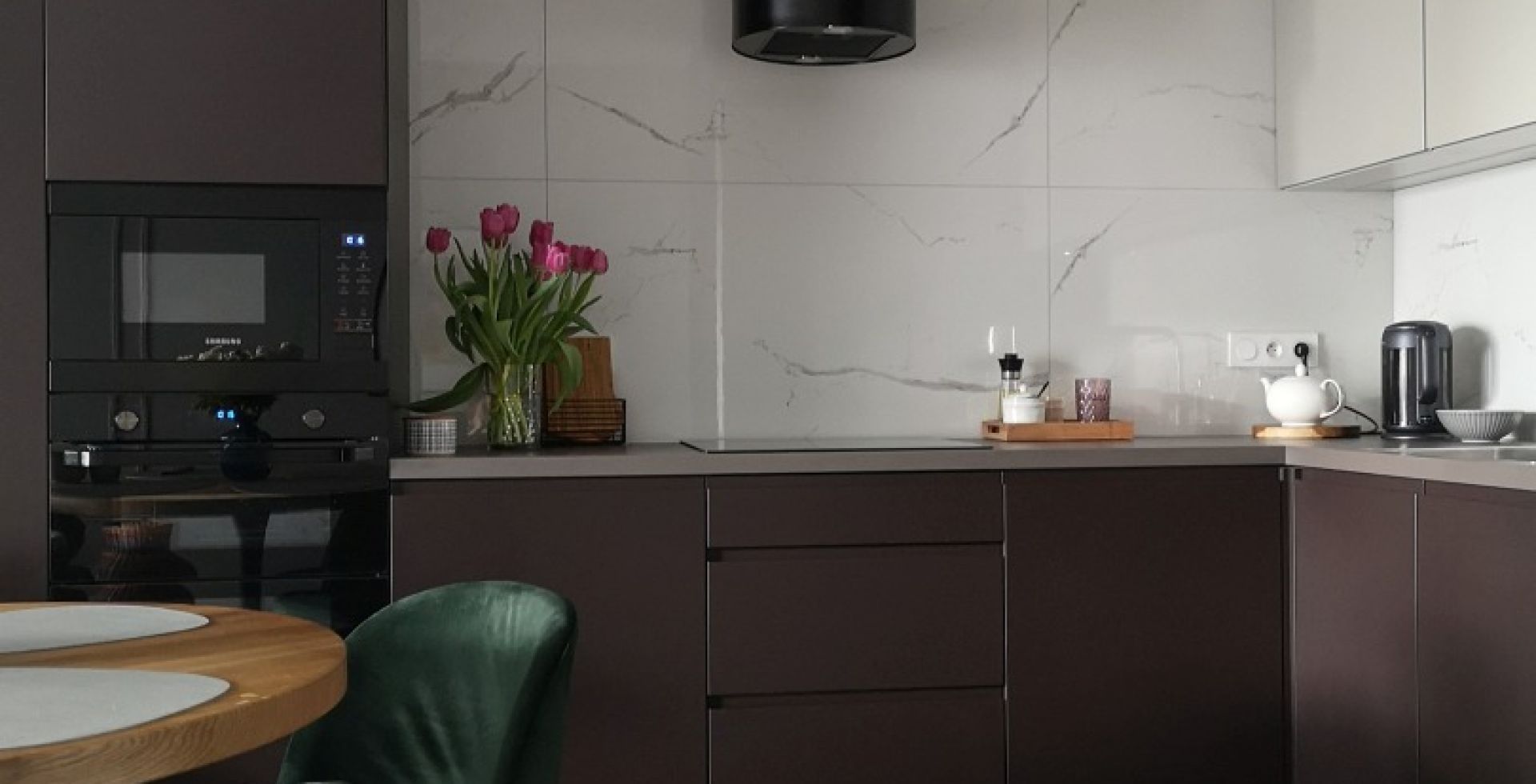 Hota decorative Cylindro OR Black Matt - Negru Mat - Aranjament 17