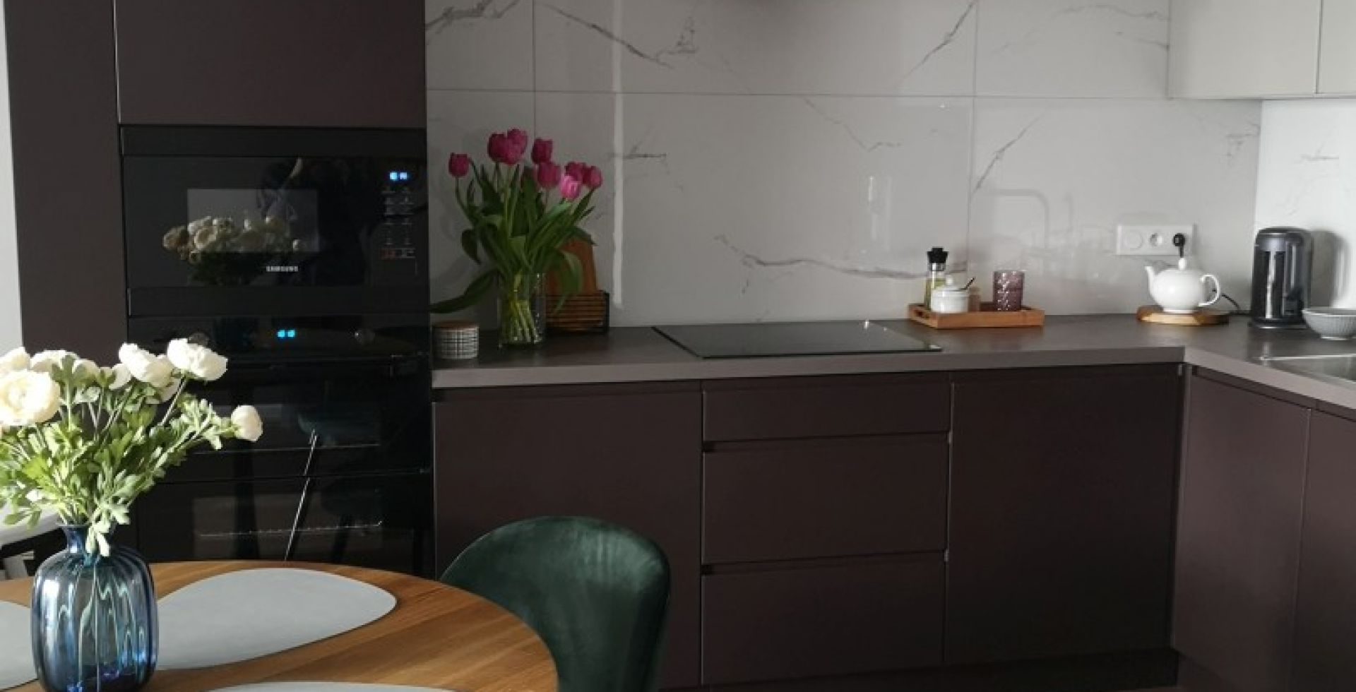 Hota decorative Cylindro OR Black Matt - Negru Mat - Aranjament 18