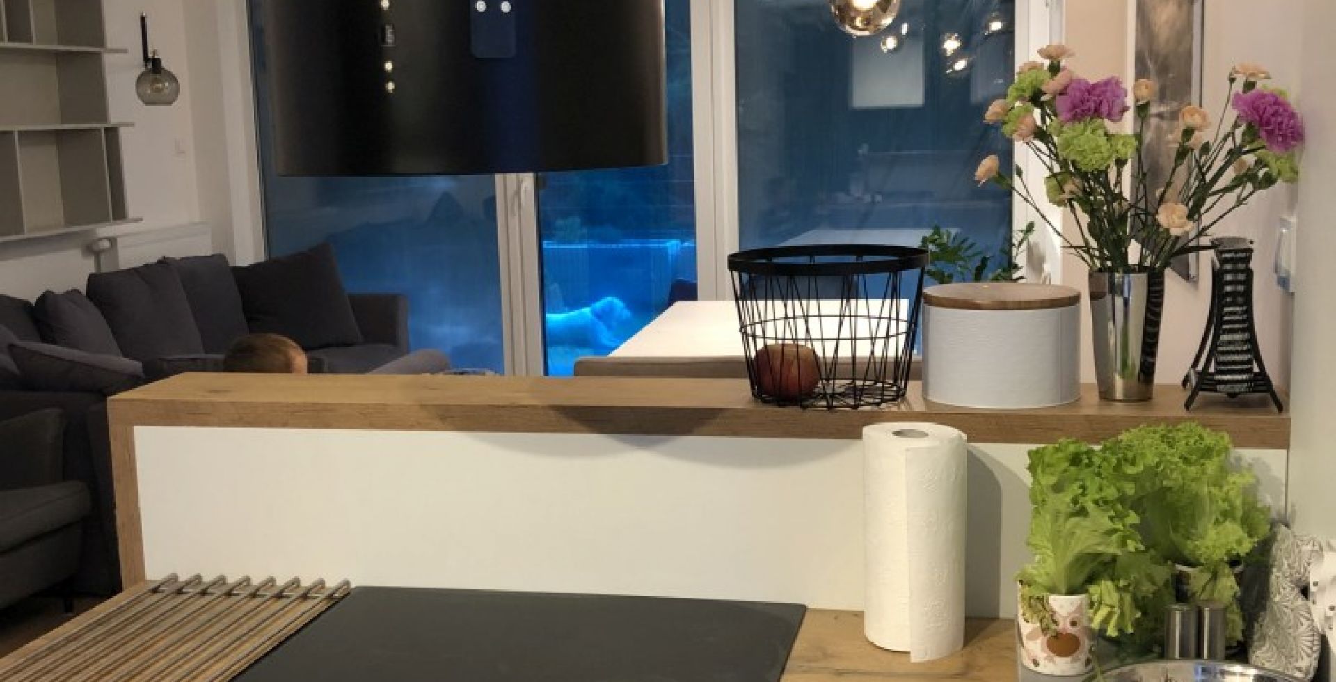 Hota insula Cylindro Black Matt - Negru Mat - Aranjament 17