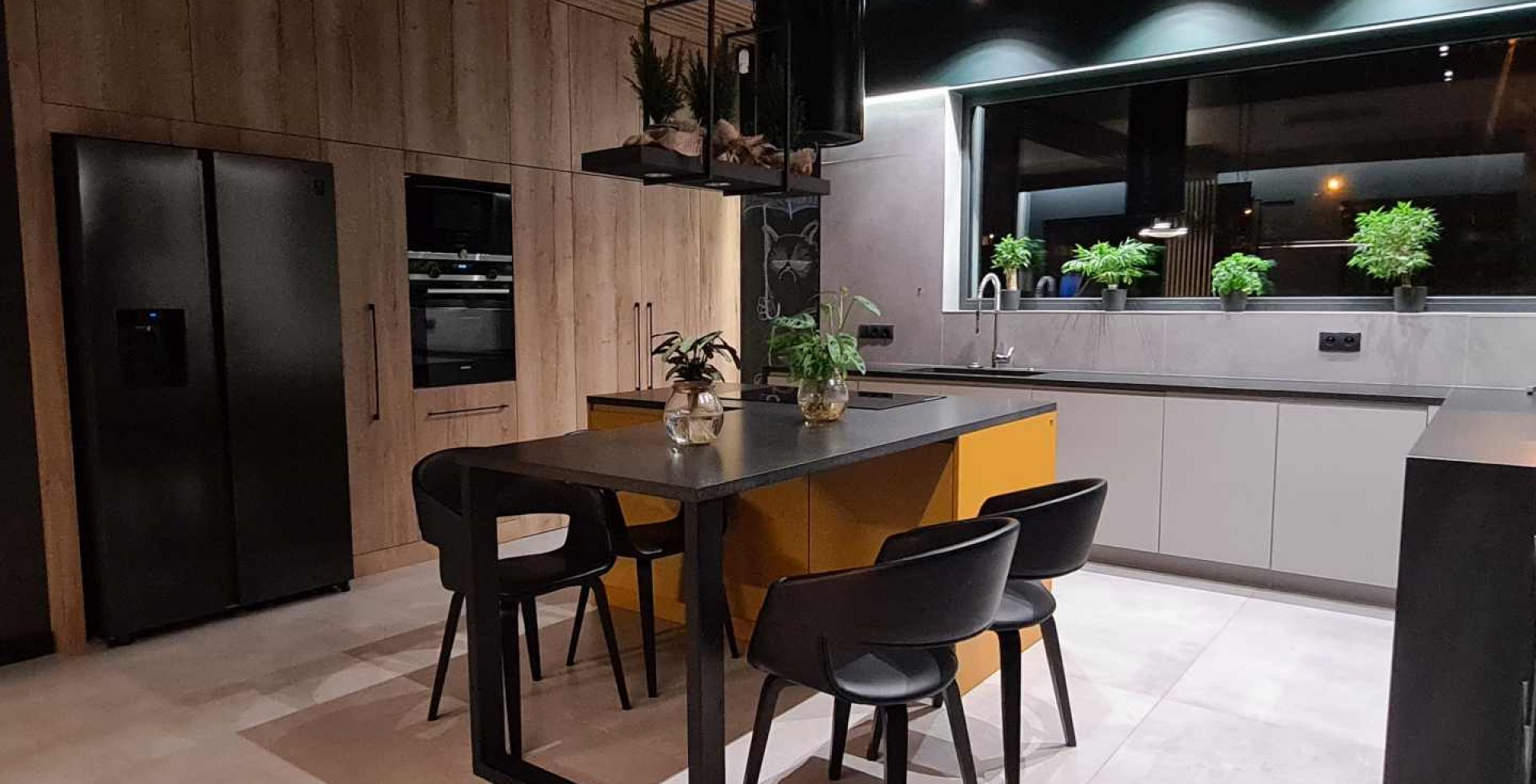 Hota insula Cylindro Black Matt - Negru Mat - Aranjament