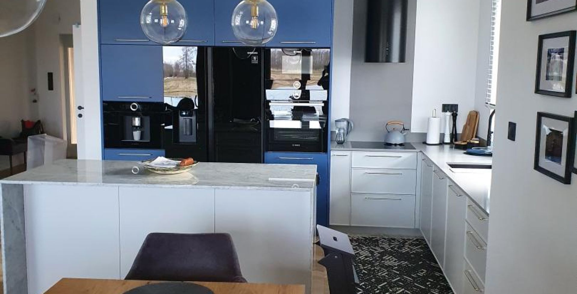 Hota insula Cylindro Black Matt - Negru Mat - Aranjament 29