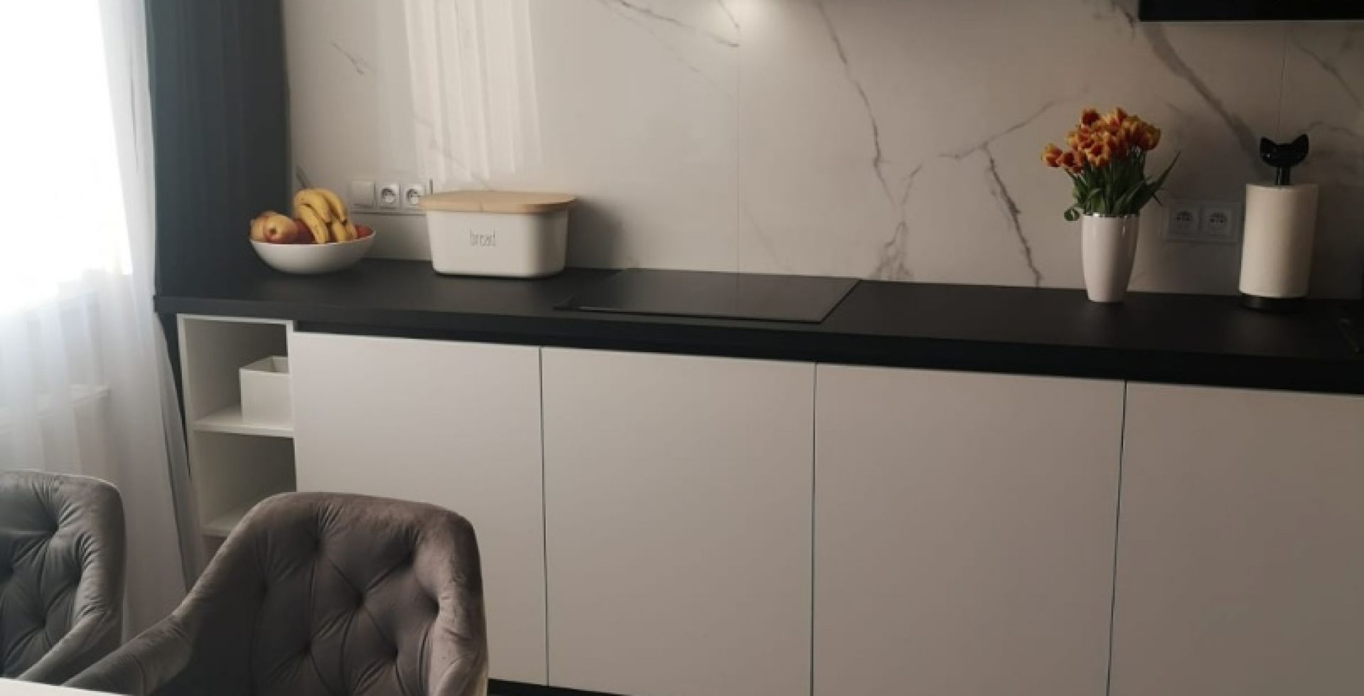 Hota insula Cylindro Black Matt - Negru Mat - Aranjament 39