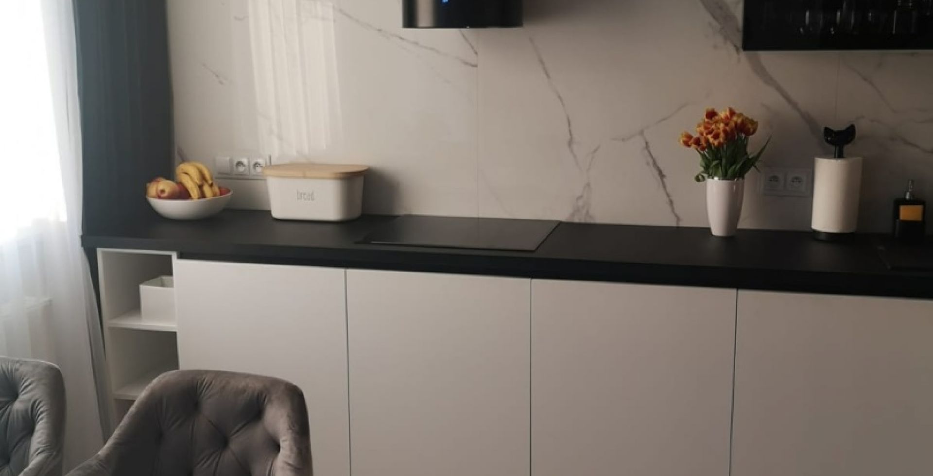 Hota insula Cylindro Black Matt - Negru Mat - Aranjament 41