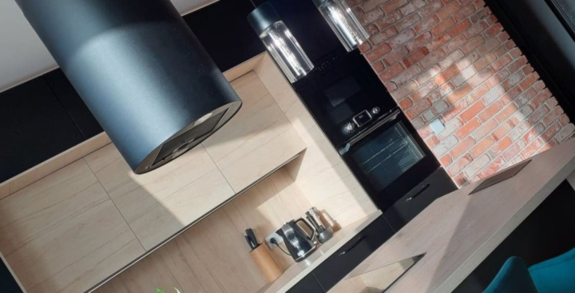 Hota insula Cylindro Black Matt - Negru Mat - Aranjament 43