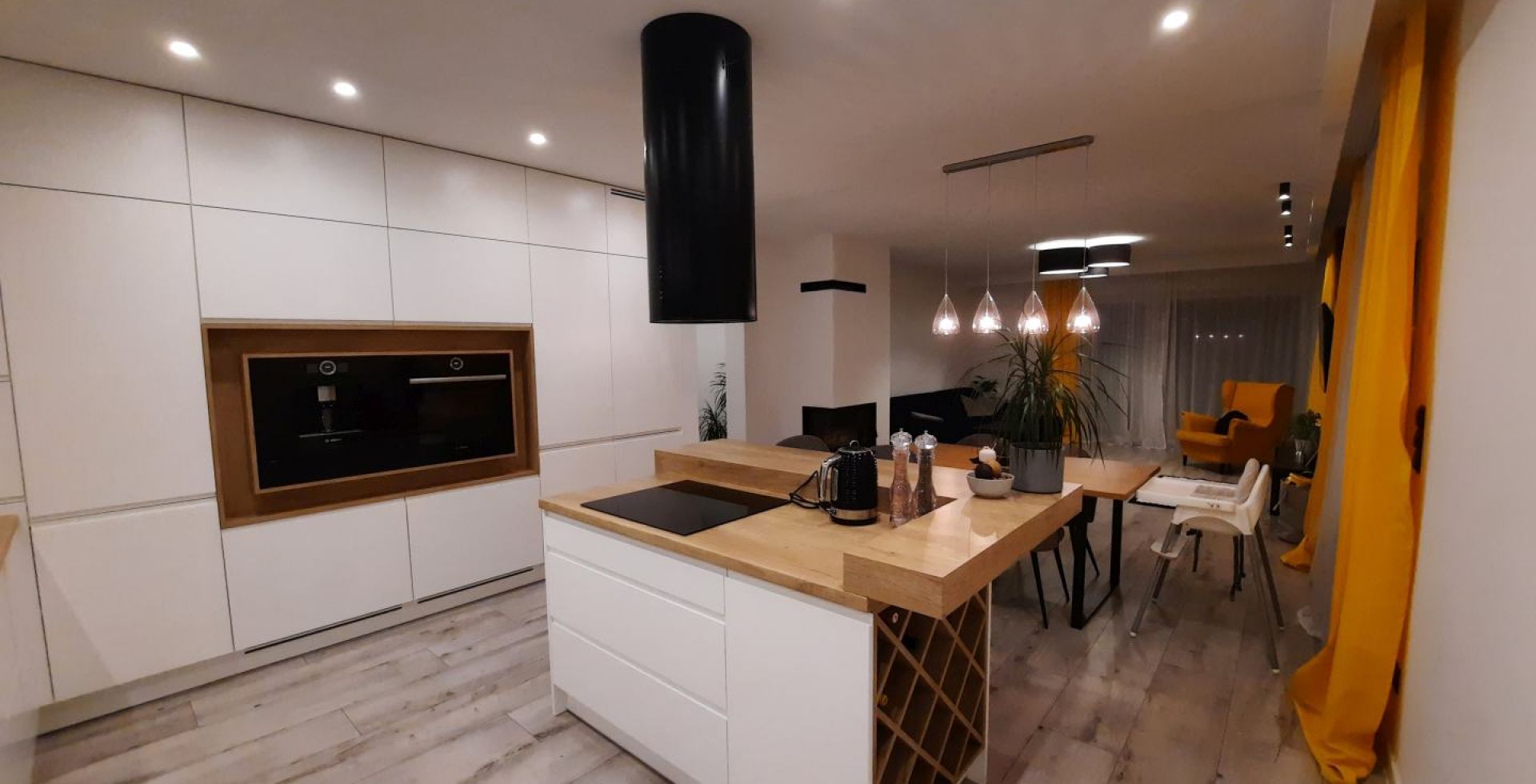 Hota insula Cylindro Black Matt - Negru Mat - Aranjament 48