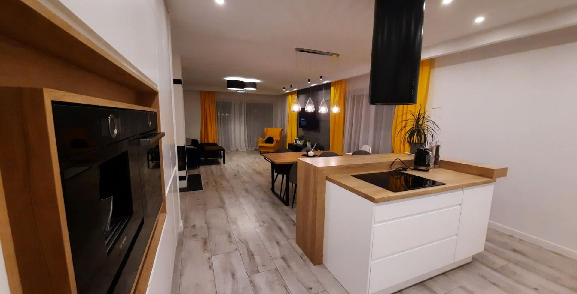 Hota insula Cylindro Black Matt - Negru Mat - Aranjament 49