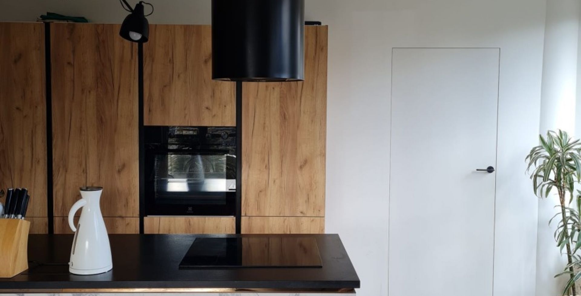 Hota insula Cylindro Black Matt - Negru Mat - Aranjament 51