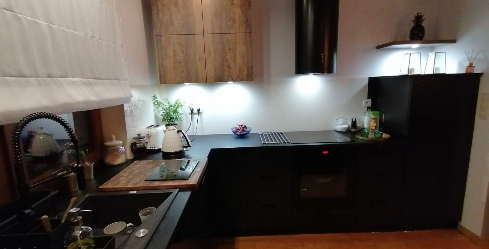 Hota insula Cylindro Black Matt - Negru Mat - Aranjament 53