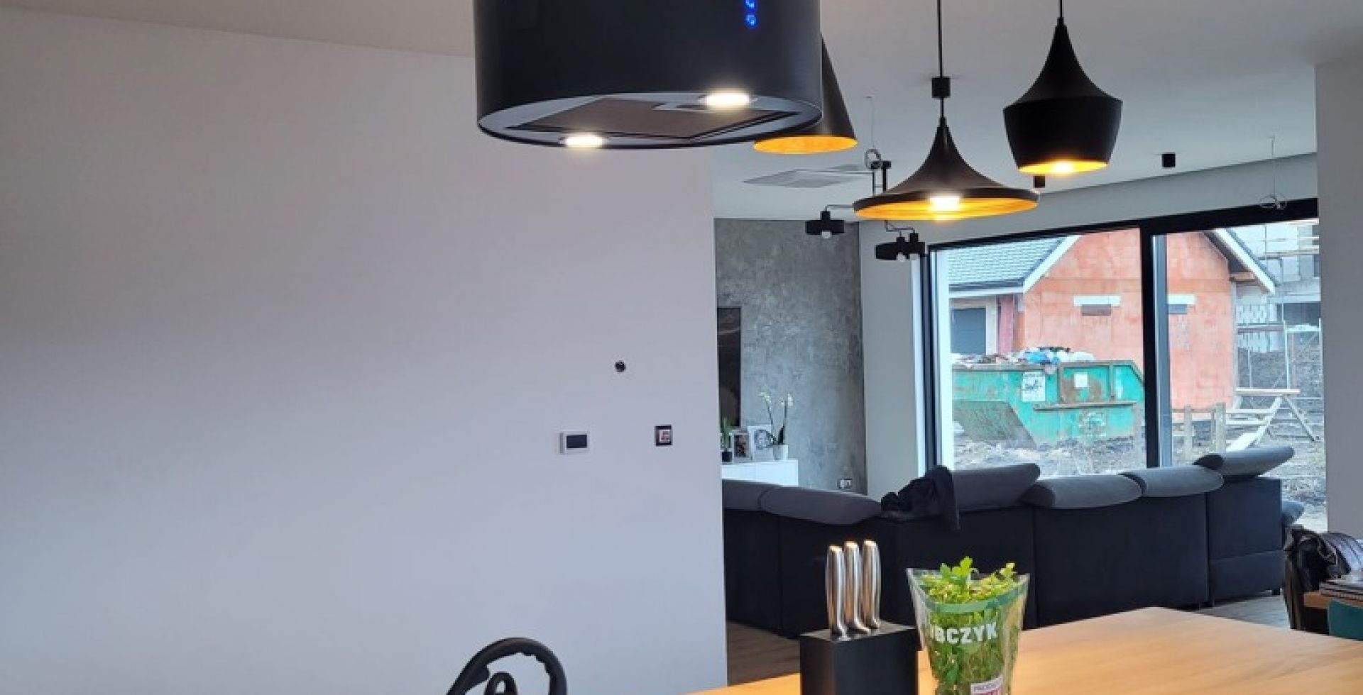 Hota insula Cylindro Black Matt - Negru Mat - Aranjament 58