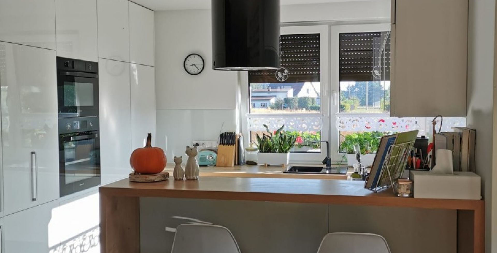 Hota insula Cylindro Black Matt - Negru Mat - Aranjament 62