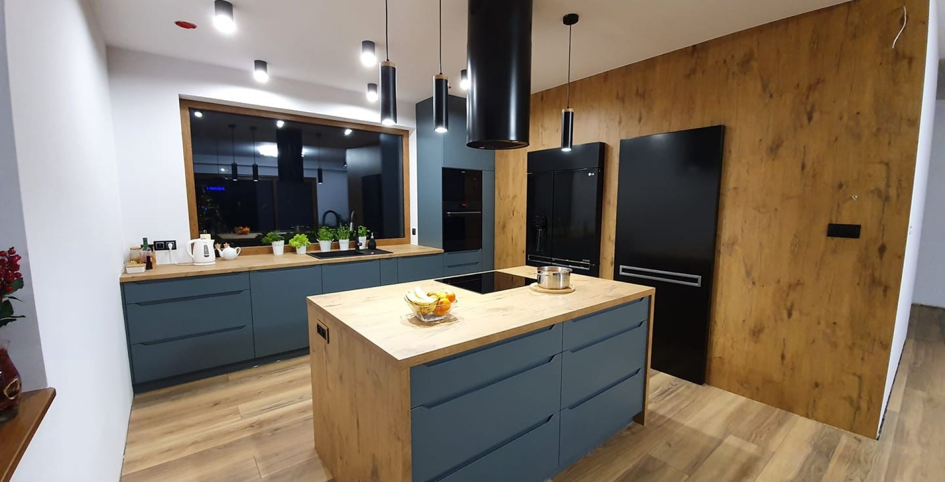 Hota insula Cylindro Black Matt - Negru Mat - Aranjament 64