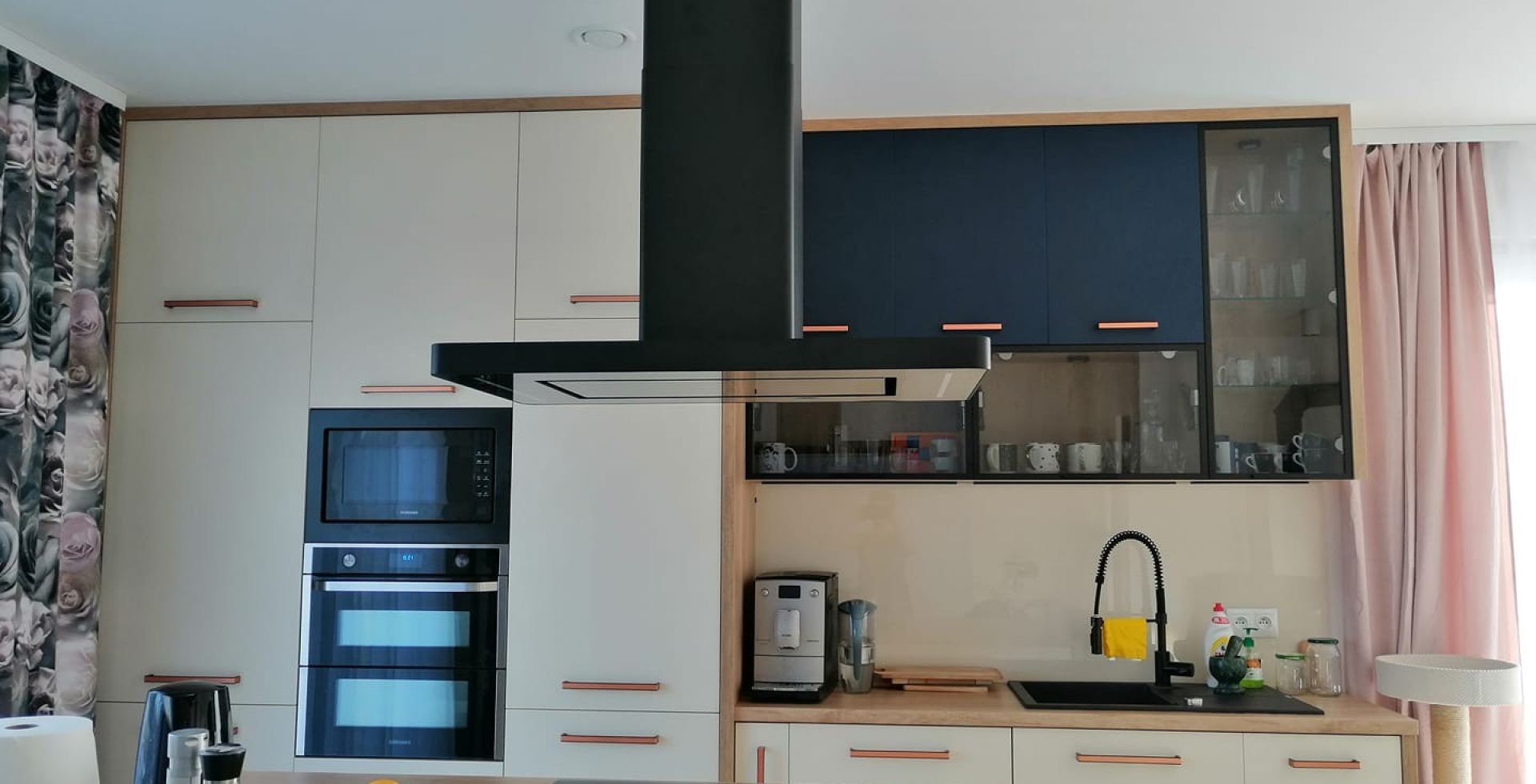 Hota insula Decor Island Black Matt - Negru Mat - Aranjament 22