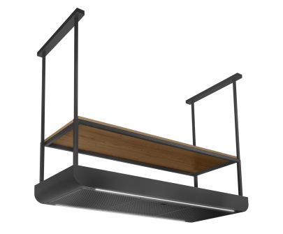 Hota insula Arne Wood Black Matt - Negru Mat - 130 cm / 160 cm