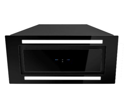 Hota Incorporabile Lando Glass 2Strips Gesture Control Black - Negru - 56,4 cm / 86,4 cm