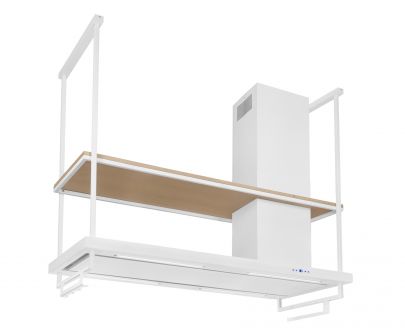 Hota insula Metropolis Premium Wood White Matt - Alb Mat - 120 cm / 150 cm
