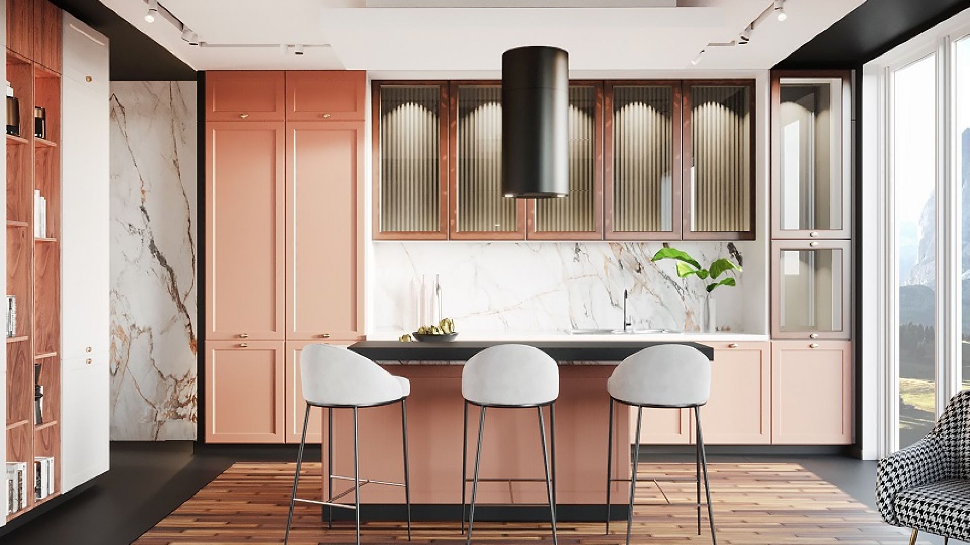 Hota insula Cylindro Eco Black Matt - Negru Mat - Vizualizare