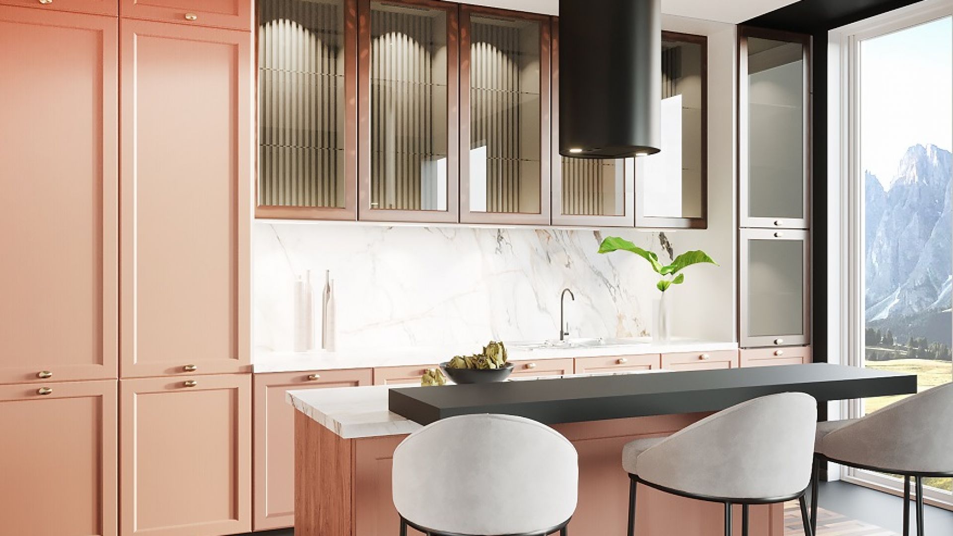 Hota insula Cylindro Eco Black Matt - Negru Mat - Vizualizare 2