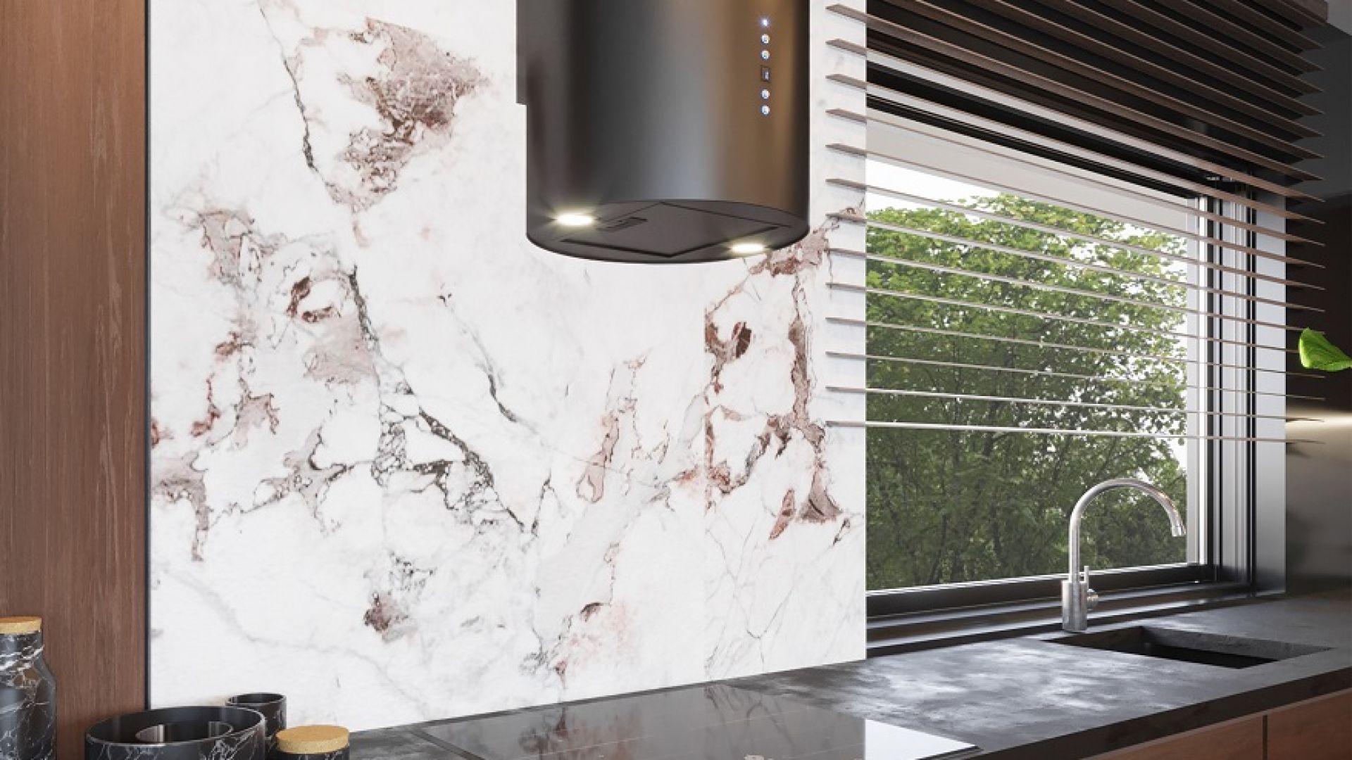 Hota decorative Cylindro OR Black Matt - Negru Mat - Vizualizare 3