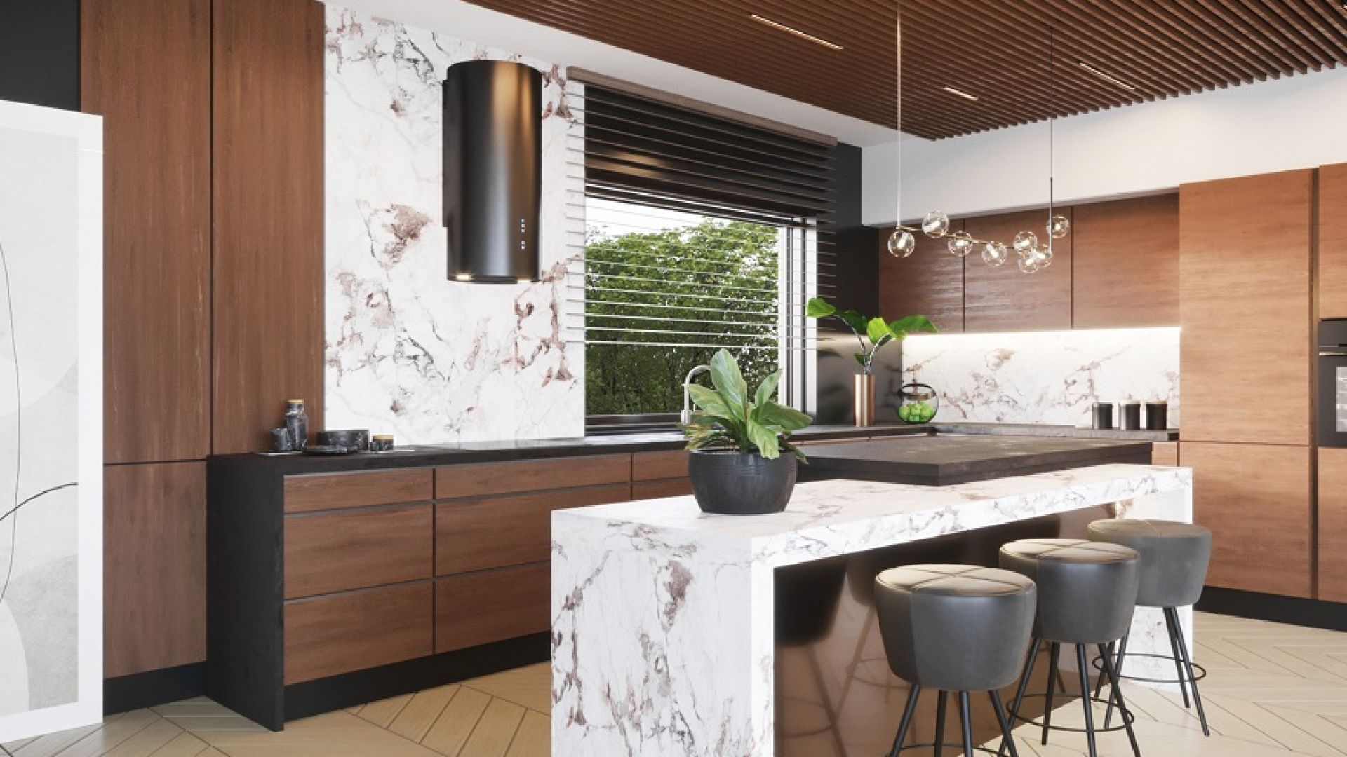 Hota decorative Cylindro OR Black Matt - Negru Mat - Vizualizare