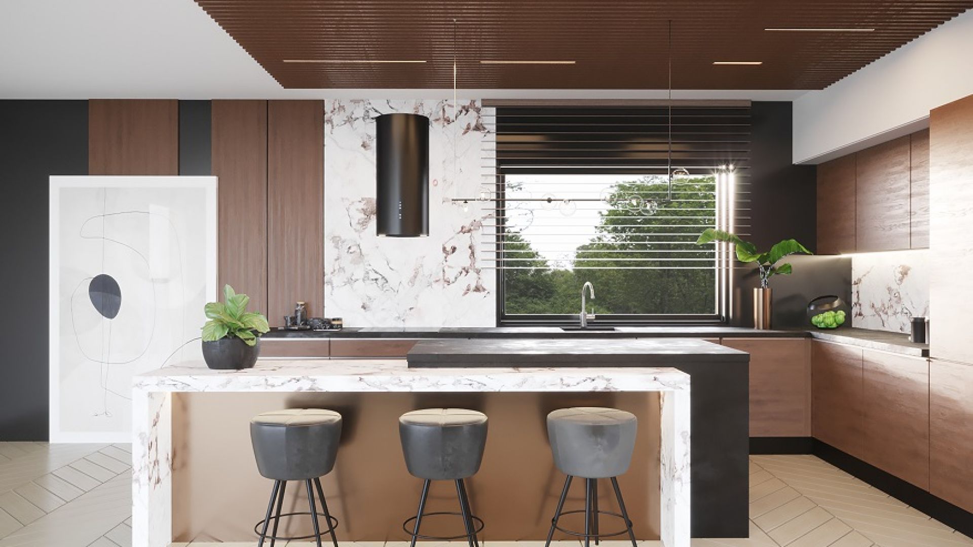 Hota decorative Cylindro OR Black Matt - Negru Mat - Vizualizare 2