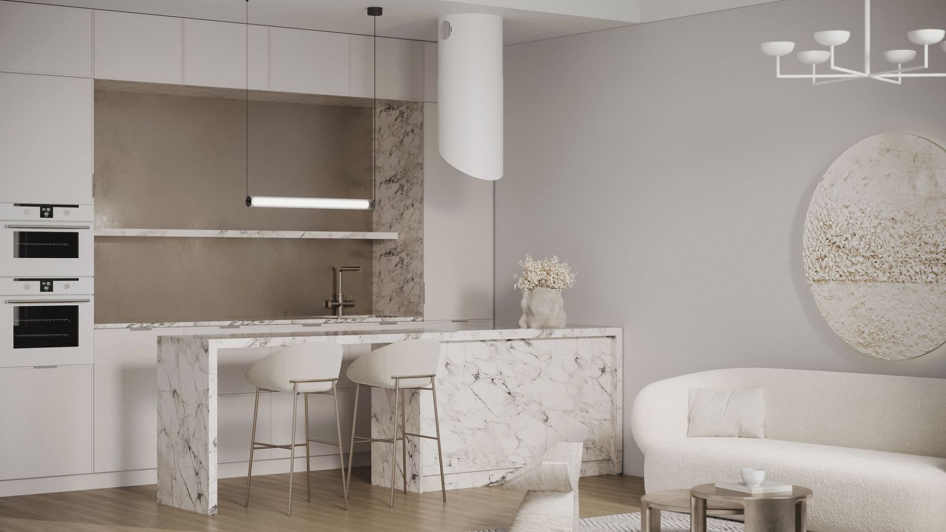 Hota insula Hiro White Matt - Alb Mat - Vizualizare 2