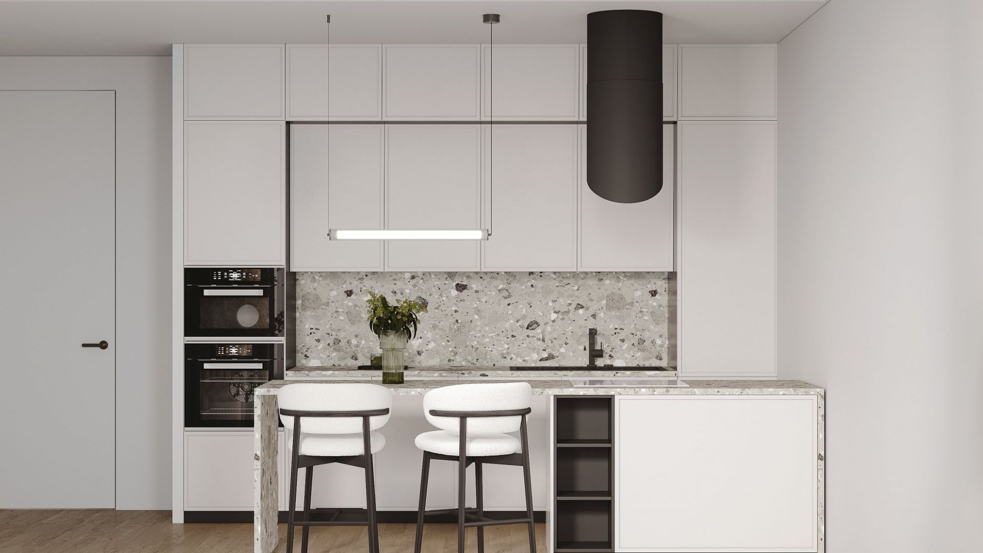 Hota insula Hiro Black Matt - Negru Mat - Vizualizare