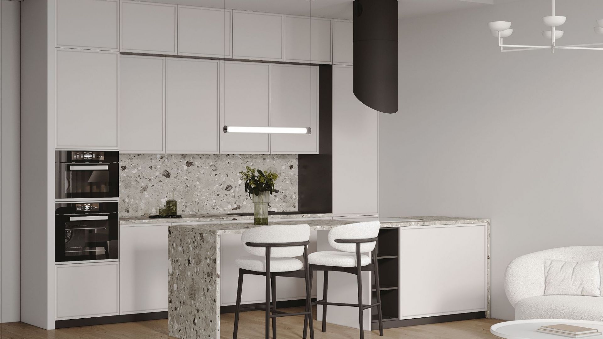 Hota insula Hiro Black Matt - Negru Mat - Vizualizare 3