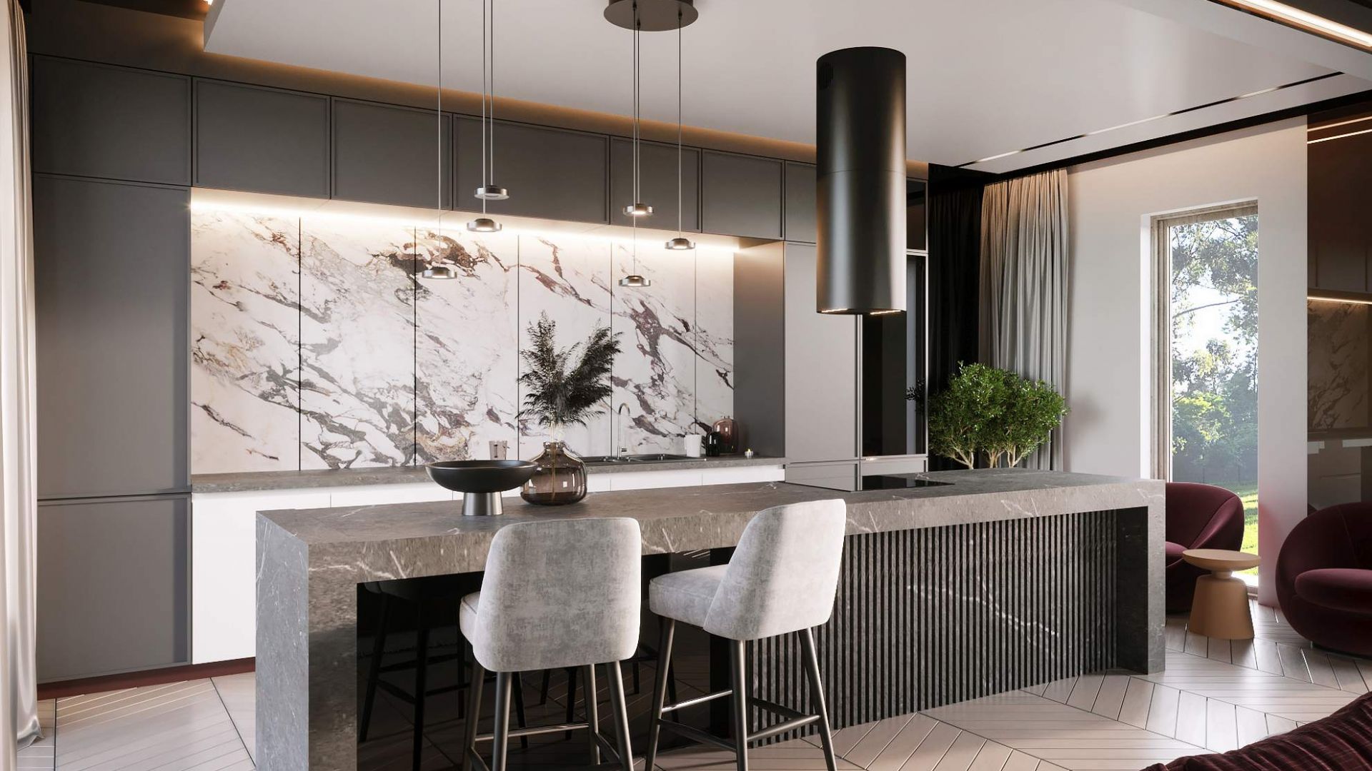 Hota Tuburi Cylindro 2STRIPS Black Matt - Negru Mat - Vizualizare