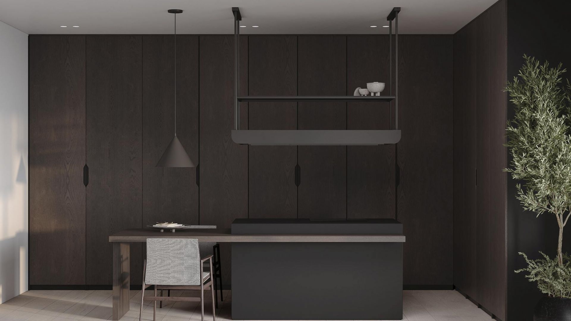 Hota insula Arne Wood Black Matt - Negru Mat - Vizualizare 2