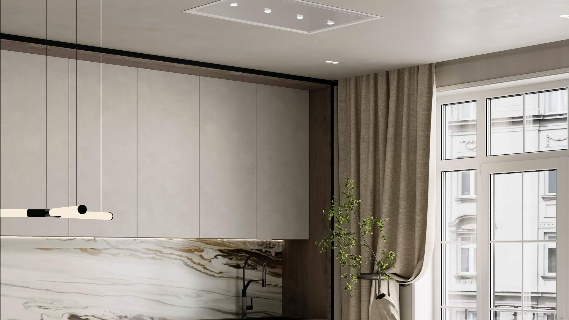 Hota De tavan Planet Super Slim White - Alb - Vizualizare 2