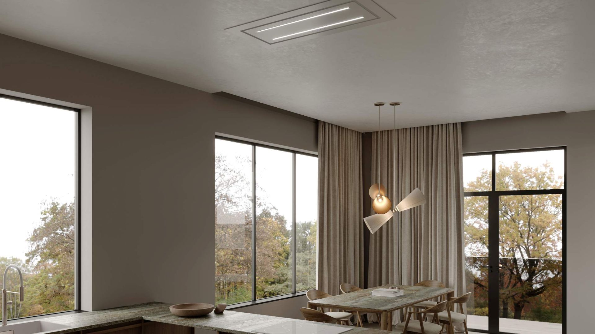 Hota De tavan Grand Super Slim White - Alb - Vizualizare 3