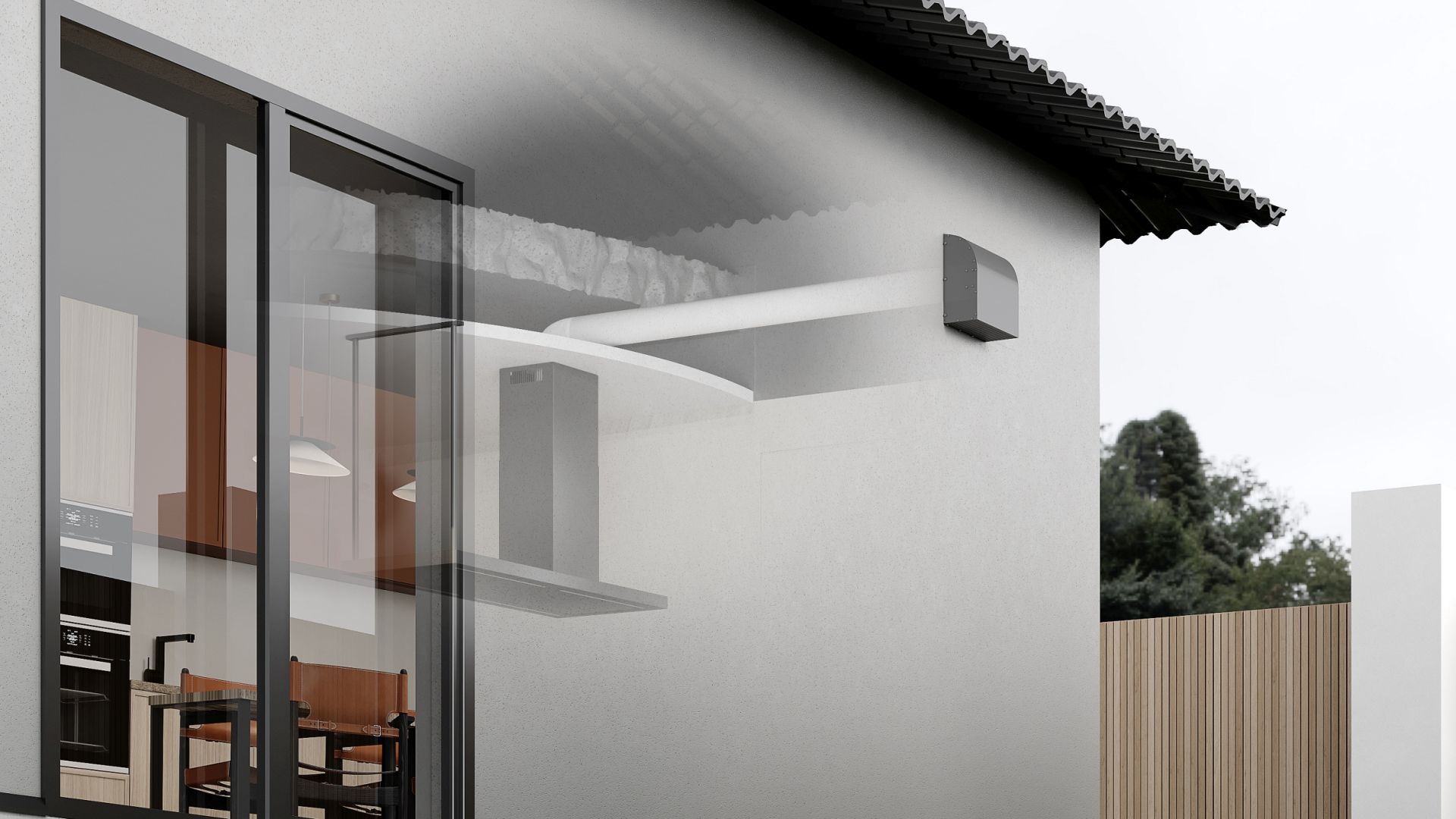 Sistem de turbine pentru exterior Nortberg Bucătărie Liniștită (plasare stradală) - Alb - Vizualizare 2