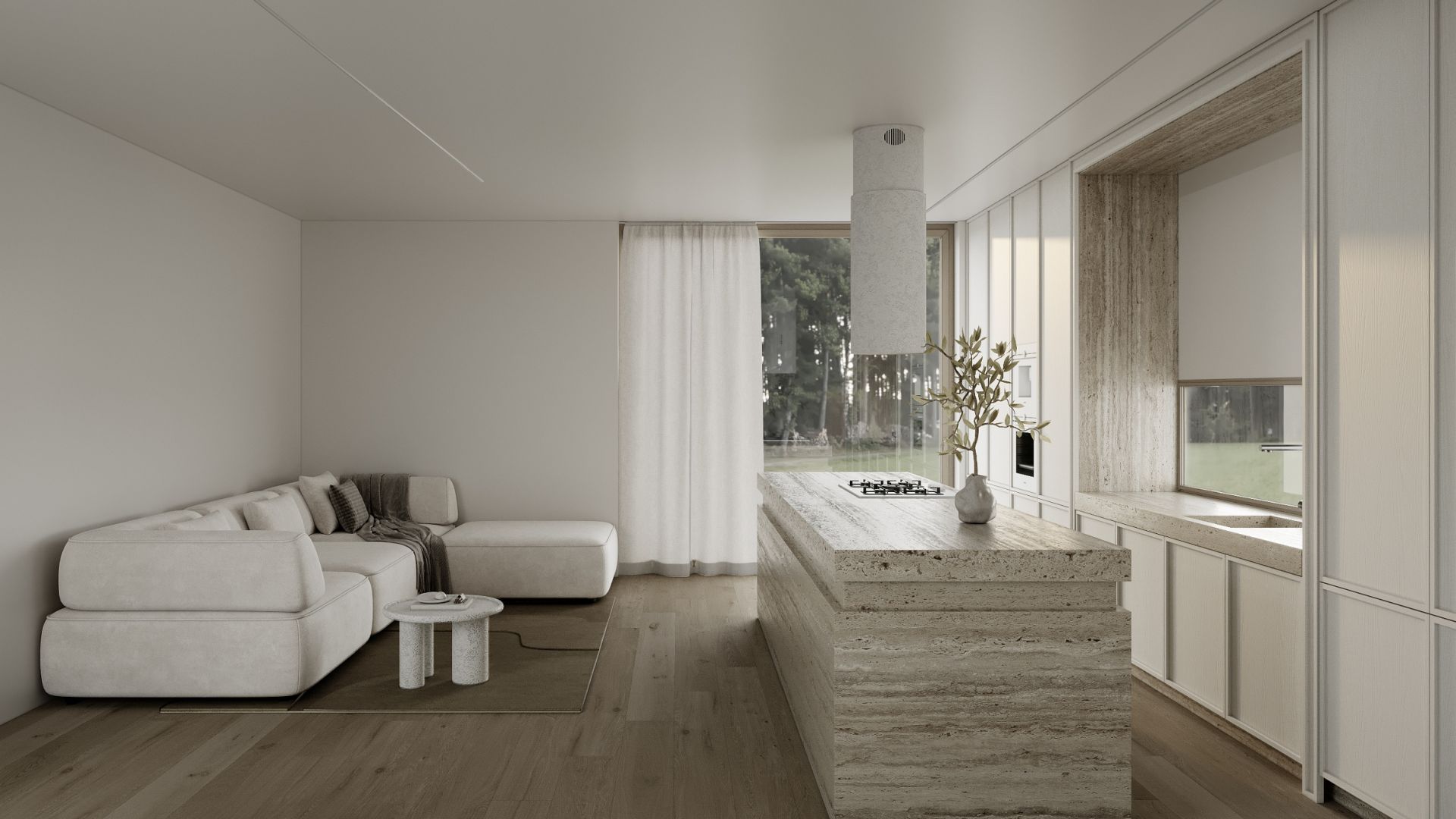 Hota insula Columni Stono Light Grey - Gri - Vizualizare 4